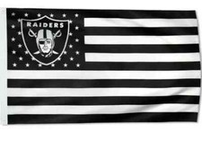 Raiders FLAG 3X5 Las Vegas Banner American Football New Fast USA Ship Oakland picture