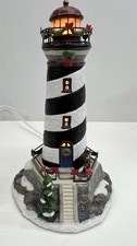 St. Nicholas Square Village “Lighthouse” Retired 2005 With Original Box And Cord picture