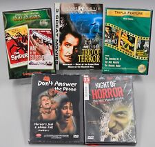 Cult Classics & Vintage Horror Movies Lot of 5 DVD- 24 Total Films B & W / Color picture