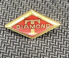Vintage Ford Diamond T Truck Enamel Lapel Pin Red Hat Pin Tie Tack picture