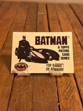 1989 topps batman complete set 1-132 no stickers picture