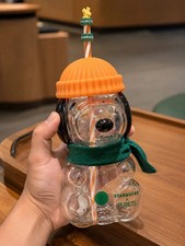 Special Edition Presale Starbucks x Peanuts Snoopy Glass Cup -US SELLER picture