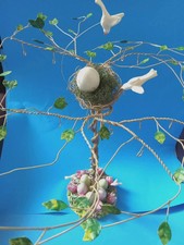 Rare Dept. 56 Krinkles Patience Brewster Easter Nest Ornament Display Tree 2004 picture
