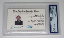 Judge Lance Ito OJ Simpson trial signed autographed psa slabbed business card picture