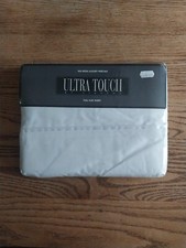 Vtg Stevens Ultra Touch Full Flat Bed Sheet White Luxury Percale made in USA picture