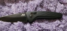 SOG One-Zero AU Automatic Pocketknife Black Plain Edge Drop Point picture