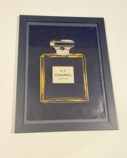 VTG 1973 Chanel No. 5 Perfume AD Framed Wall Art Black 9”x12” picture