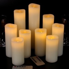 Flameless LED Candles, Real Wax, Remote, Timer picture