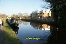 Photo 12x8 View of a narrowboat and block of flats reflected in the Grand  c2019 picture