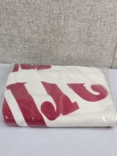 Vintage Marlboro Beach Bath Towel - White, Red Spellout Lettering 55