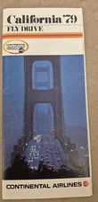 Vintage 1979 Continental Airlines California Fly Drive Travel Brochure Golden... picture