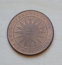 Original Cedar Point 100th Anniversary Souvenir Token 1870-1970 Sandusky Ohio picture