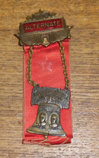 Bastian Bro 1936 Democratic National Convention Ribbon Medal Phila. Alternate picture