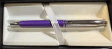 Cross Avitar Purple & Chrome Executive Ballpoint Pen, Brand New picture