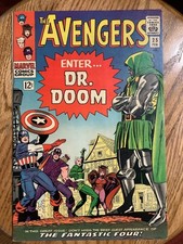 Avengers 25 8.0 VF Doctor Doom Fantastic Four 1966 picture