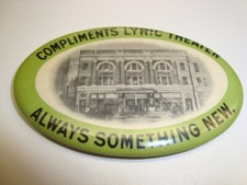 Circa 1900s Lyric Theatre Celluloid Pocket Mirror, New York City picture