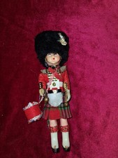 Vintage Scottish Drummer Doll in Original Tube - Royal Guard / Highland Drummer picture