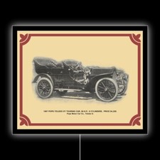 1907 Pope Toledo XY Auto of Toledo, OhiO NEW LED Hanging Lighted Sign: 18x23