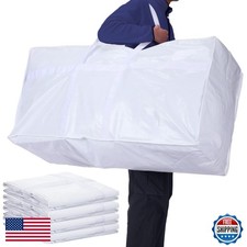 Windyun 4 Pack 57 Gallon Extra Large Moving Storage Bags White picture