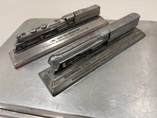 Vintage C &O Allegheny  and Streamlined Hudson AdvertisingLocomotive Paperweight picture