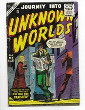 Journey Into Unknown Worlds 34 1955 Atlas Comics VG+ 4.5 Santa Claus Stan Lee picture