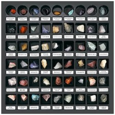 Unique 54-Piece Rock Collection Kit with Gems & Minerals picture