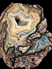 Large Turkish Flow Agate in Rhyolite – Polished Display Specimen – Druzy Vug picture