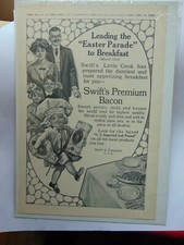1913 SWIFT'S PREMIUM BACON  vintage art print ad picture