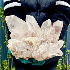 6.94LB A+++Large Natural white Crystal Himalayan quartz cluster /mineralsls picture