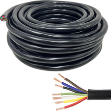 [] Heavy Duty 14 Gauge 7 Way Conductor Wire RV Trailer Cable Cord Insulated Stra picture
