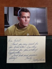 (BF2) VERY RARE JEFFREY HUNTER VINTAGE SIGNED AUTOGRAPH STAR TREK CAPATIN PIKE picture