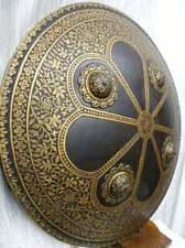 Halloween Ornate Indo Persian Warrior Shield Convex Fine Antique Shield SCA Larp picture