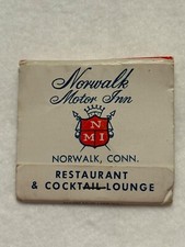 Matchbook Norwalk Motor Inn Connecticut East Avenue Restaurant Lounge Used picture
