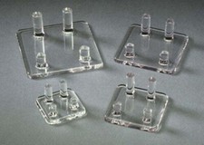 Clear Acrylic Four Peg Display Stands for Rocks Minerals Crystals Fossils Geodes picture
