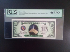 Disney Dollars 2014 D $10 Space Mountain PCGS 66 Gem New picture