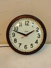 Vintage Sunbeam Wall Clock Schoolhouse Style - WORKS  picture
