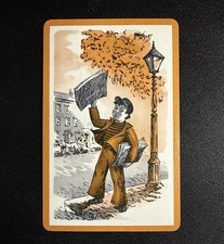 Paper Boy Single Swap Playing Card -c. 1950s (Linen) picture