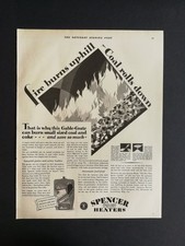 Spencer Heaters Gable-Grate 1928 Advertisement Full Page Print Ad 726 picture
