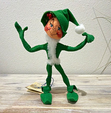 Annalee 10in Green Christmas Elf  item #7358 - 1995 picture