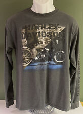 Harley Davidson Motorcycles Johnson City TN Long Sleeve Shirt Gray Sz M  EUC picture