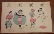 Antique French postcard early 1900's Javier Sager cheeky beauty contest. picture