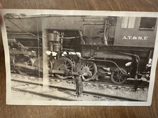 Antique Photo AT&SF Atchison Topeka Santa Fe Railway Railroad Child Real Photo picture