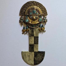 1:1 Museum Replica Pre-Columbian Inca Artifact Gold Tumi Sacrificial Knife picture