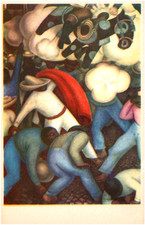 Burning Of The Judases by Diego Rivera Mural Mexico Artist Signed 1936 Postcard picture