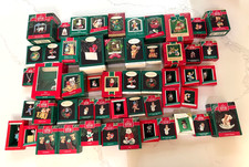 52 Vintage Hallmark Keepsake Christmas Ornaments Lot 1980s 1990s Boxed Miniature picture