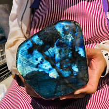 4.29lb Natural Gorgeous Labradorite Quartz Crystal Stone Specimen Healing picture