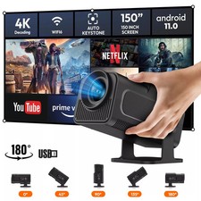 10000 Lumen LED Projector 4k 1080p Mini Home Theater WiFi Bluetooth Android HDMI picture