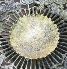Antique Indian Etched Silver Bowl British Raj Period Antique 8” picture