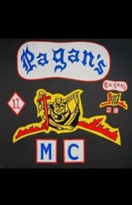 “PAGANS MC”PATCH FOR BIKES AND JACKETS LARGE SIZE  picture