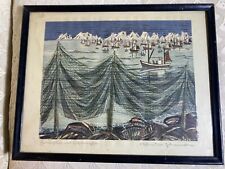 Frithjof Tidemand-Johannessen (1916-1958) Woodcut Print #1 - Signed/Framed picture